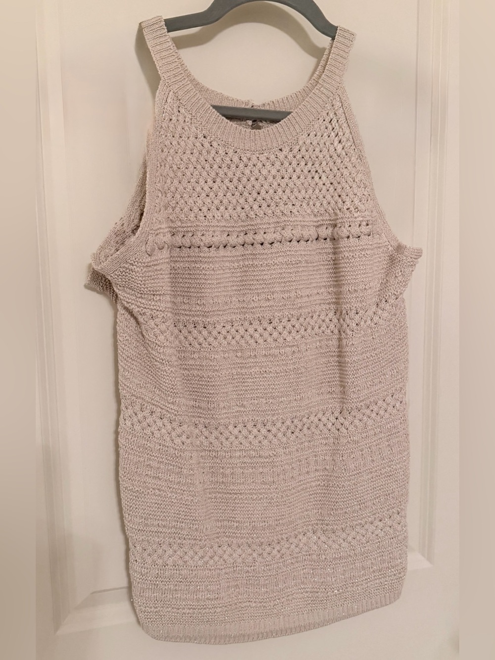 WHBM Gold Sweater Halter Top